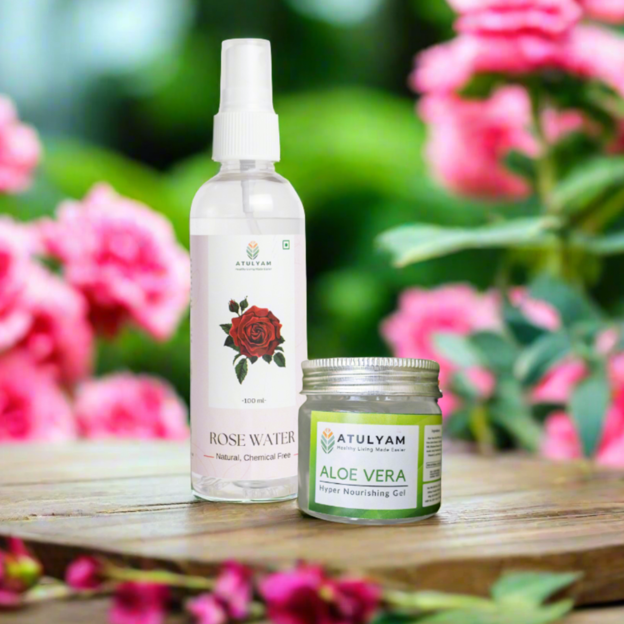 Skin Care Bundle (Aloevera Gel & Rose Water)